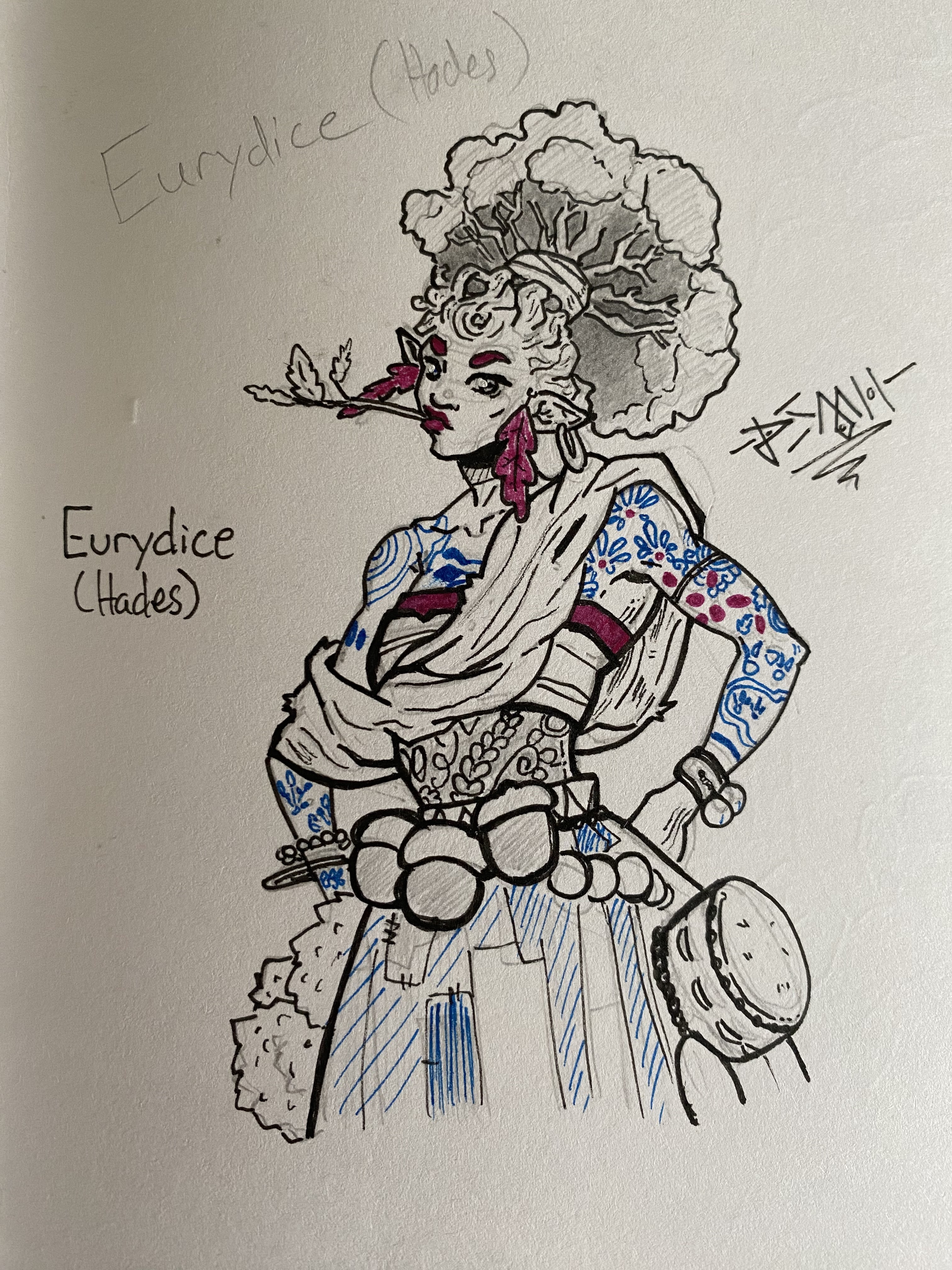 Eurydice from Hades game fan art